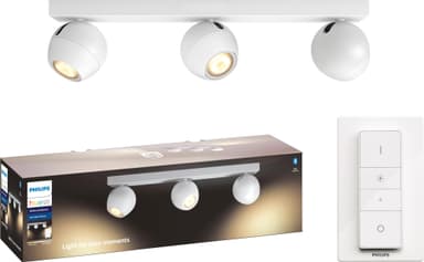 Philips Hue White Ambiance Buckram spotlysskinne (hvit/3x 5,5 W GU10)