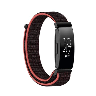 Fitbit Inspire / Inspire HR armbånd nylon rød / svart
