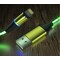 Ladekabel med LED & støvplugg - MicroUSB / USB-C / Lightning - Grønn