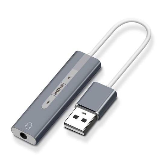 Eksternt lydkort USB 2.0 til 3.5 mm adapter