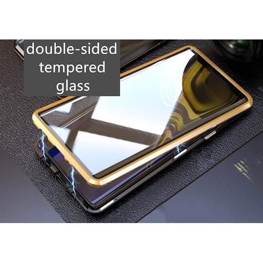 Mobildeksel med dobbeltsidig herdet glass - Samsung S20 Ultra - gull