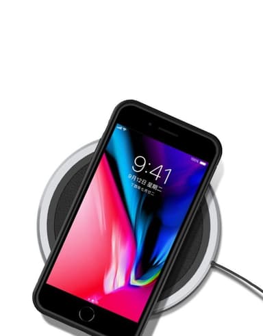 iPhone 7/8 deksel dobbeltsidig herdet glass Svart