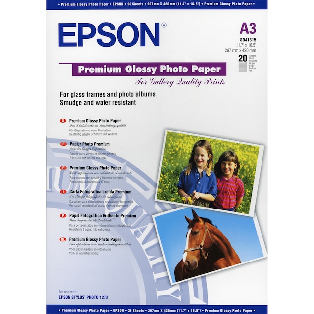 Epson EPSS041315 A3 glanset fotopapir