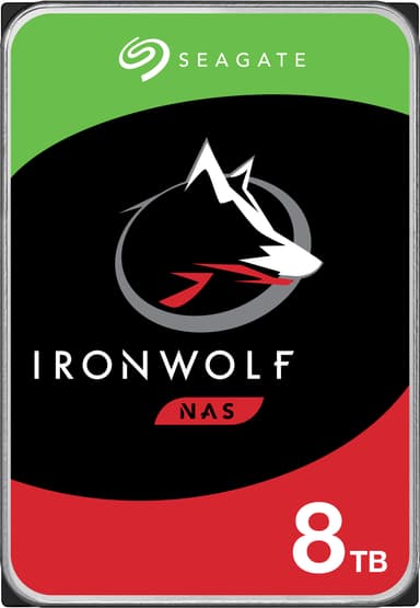 Seagate IronWolf 3,5" intern harddisk til NAS (8 TB)