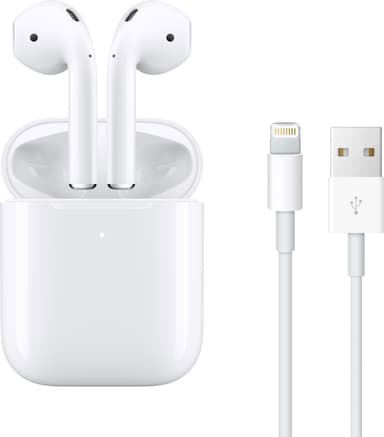 Apple AirPods (2019) trådløse hodetelefoner med Qi-etui