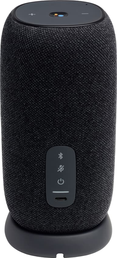 JBL Link Portable Wi-Fi høyttaler med ladestasjon (sort)