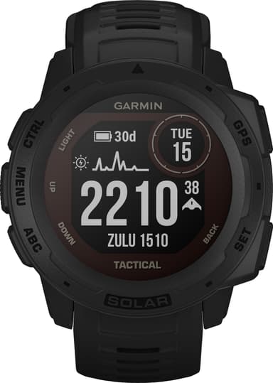Garmin Instinct Solar Tactical Edition Svart - Sportsklokke