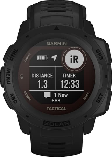 Garmin Instinct Solar Tactical Edition Svart - Sportsklokke