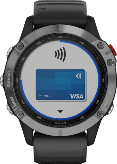 Garmin Fenix 6 Solar multisportsklokke (sølv)
