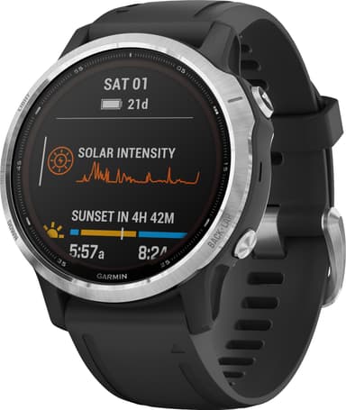 Garmin Fenix 6s Solar multisportsklokke (sølv)