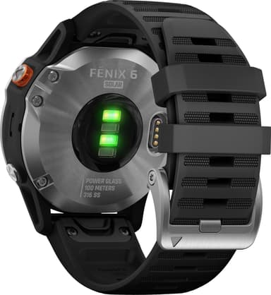 Garmin Fenix 6 Solar multisportsklokke (sølv)