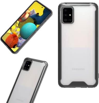 Samsung Galaxy A51 skall TPU svart / gjennomsiktig