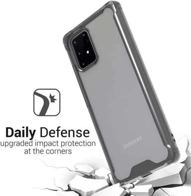 Mobiltelefon veske til Samsung Galaxy A91 / M80S / S10 Lite - Gjennomsiktig, svart