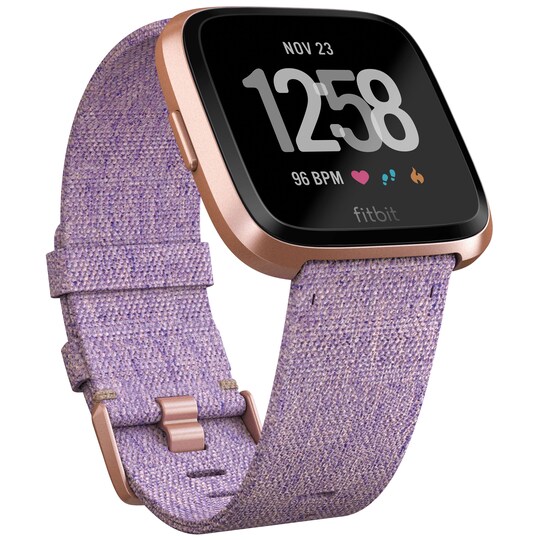 Fitbit Versa smartklokke (lavendervevet/rosegull)