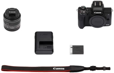 Canon EOS M50 kompakt systemkamera +15-45 IS STM obj. (sort)