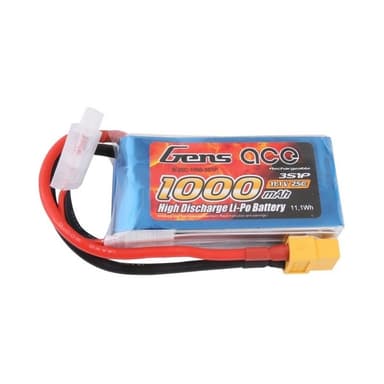 3s 1000mAh - 25C - Gens Ace XT60