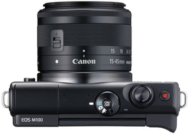 Canon EOS M100 kompakt systemkamera + 15-45 IS STM obj. (sort)