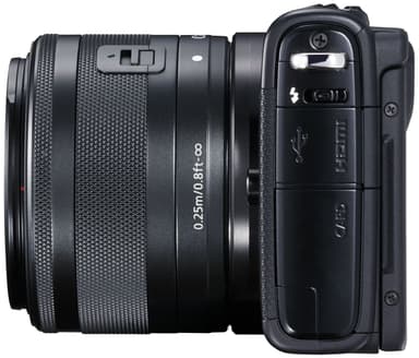 Canon EOS M100 kompakt systemkamera + 15-45 IS STM obj. (sort)