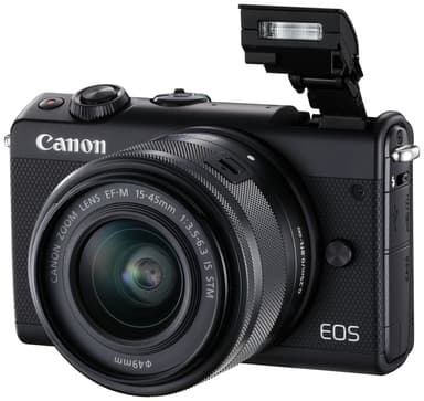 Canon EOS M100 kompakt systemkamera + 15-45 IS STM obj. (sort)