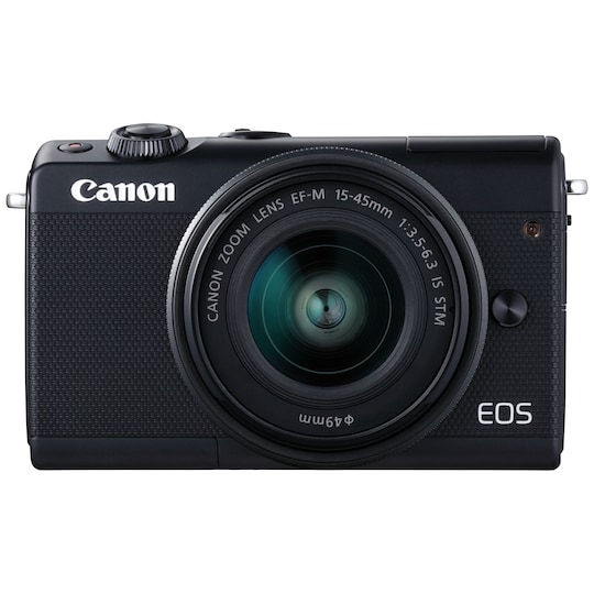 Canon EOS M100 kompakt systemkamera + 15-45 IS STM obj. (sort)