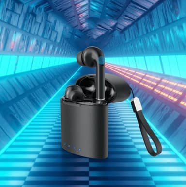 Trådløse øretelefoner Bluetooth 5.0 EDR svart