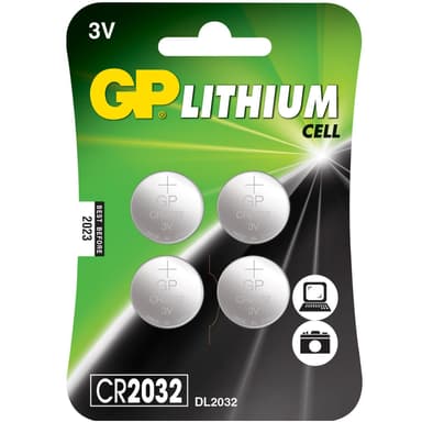 CR2022 3V knappcelle 4-pakke