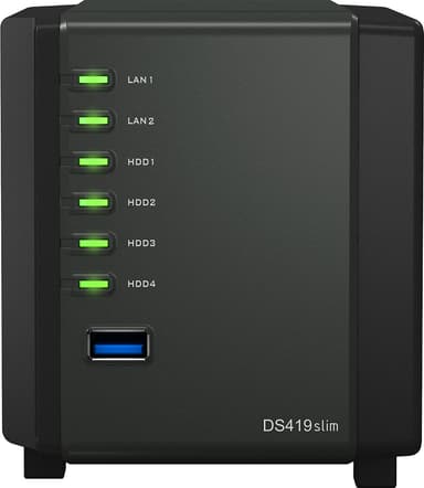 Synology DiskStation DS419slim 4-brønns NAS