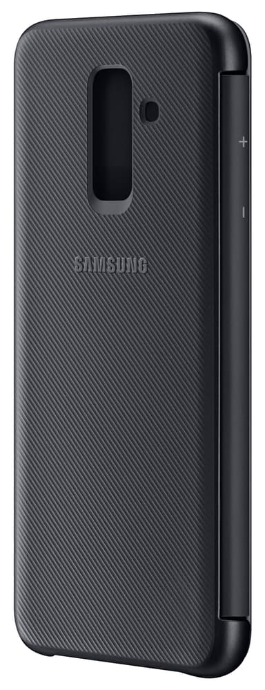 Samsung Galaxy A6+ lommebokdeksel (sort)