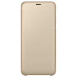 Samsung Galaxy A6+ lommebokdeksel (gull)