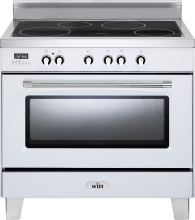 Witt frittstående induksjonskomfyr WICN90W3 (hvit)