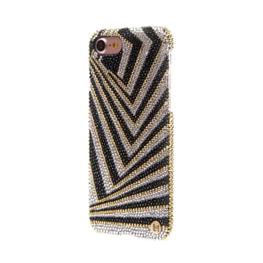 Swarovski Crystals Svart/Gull iPhone SE / 8 / 7 deksel