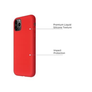 iPhone 11 Pro Max Flytende silikon deksel- Red