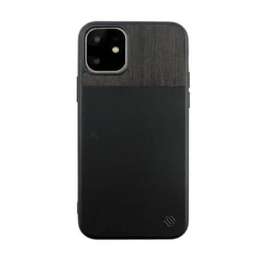 Miljøvennlig ekte lær / Wooden iPhone 11 deksel - Black