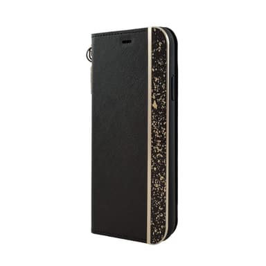 Stylish Folio Svart/Gull iPhone XR deksel