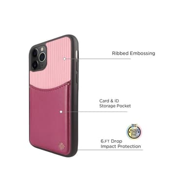 iPhone 11 Pro Telefon Veske med kortlomme - Pink