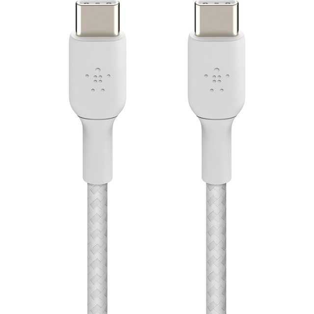 Belkin BOOST CHARGE USB-C til USB-C flettet kabel 1 m (hvit)