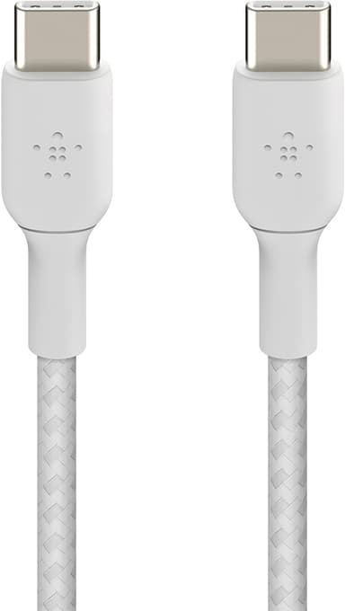 Belkin BOOST↑CHARGE USB-C til USB-C flettet kabel 1 m (hvit)