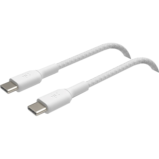 Belkin BOOST CHARGE USB-C til USB-C flettet kabel 1 m (hvit)