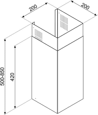 Smeg pipeforlenger KITCMNSSKV (rustfritt stål)