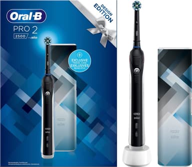 Oral-B Pro 2 2500 elektrisk tannbørste gavesett 319412 (sort)