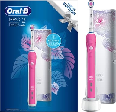 Oral-B Pro 2 2500 elektrisk tannbørste gavesett 319313 (rosa)
