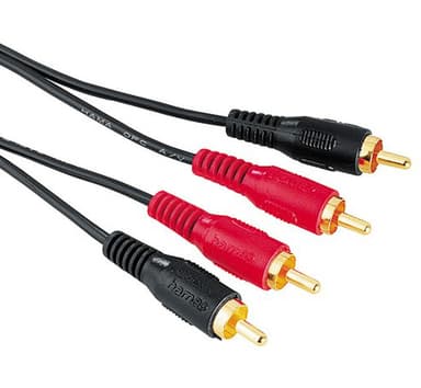 Hama komposittkabel 2 x RCA - 2 x RCA (15 meter/sort)