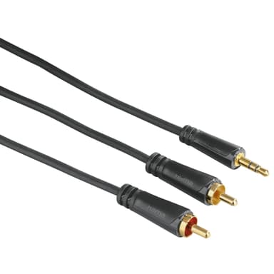 Hama komposittkabell, 3.5 mm minijack - 2 x RCA (3 m)