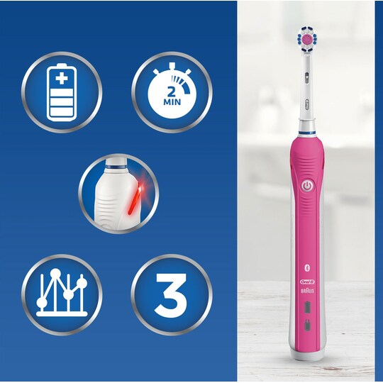 Oral-B Smart 4 4500 elektrisk tannbørste gavesett SMART4500 (rosa)
