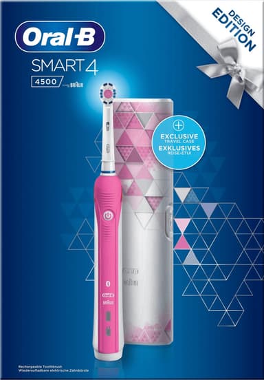 Oral-B Smart 4 4500 elektrisk tannbørste gavesett SMART4500 (rosa)