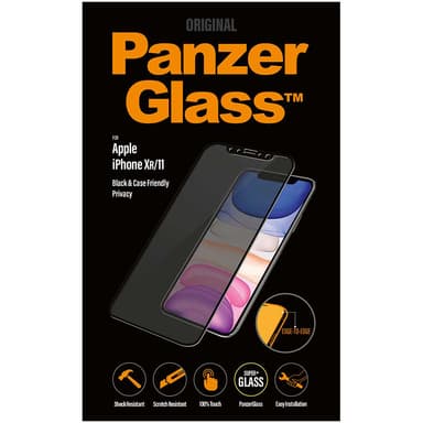 PanzerGlass Privacy skjermbeskytter til iPhone XR/11 (sort)