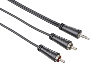 Hama komposittkabel, 3.5 mm minijack - 2 x RCA (1.5 m)
