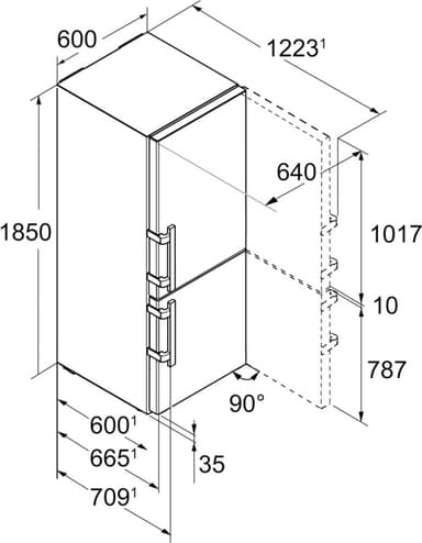 Liebherr Comfort BluPerformance kombiskap CNief 4335-21 001