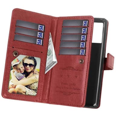 Dobbeltflip Flexi 9-kort Samsung Galaxy Note 20  - brun