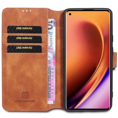 DG-Ming Lommebokdeksel 3-kort OnePlus 8 Pro (IN2020)  - brun